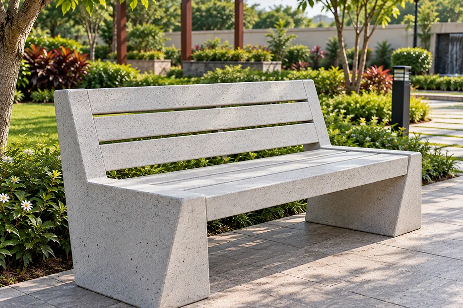 Precast Concrete Garden Bench