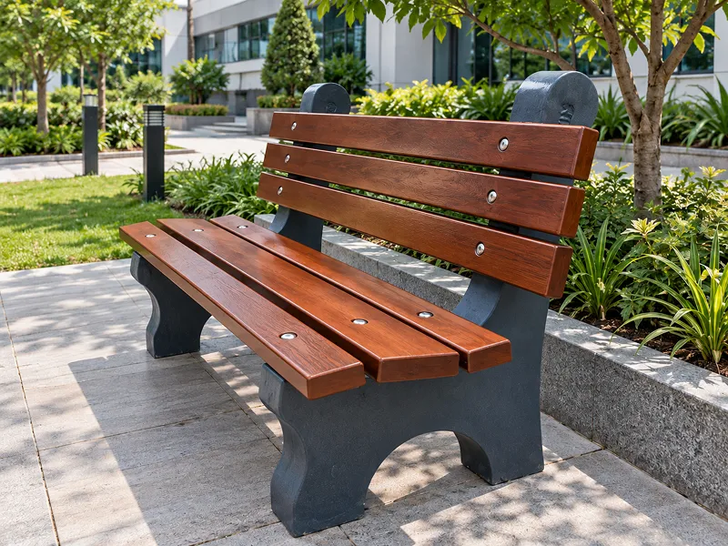 Outdoor Concrete Garden Bench